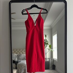 Bardot Red midi cocktail Dress